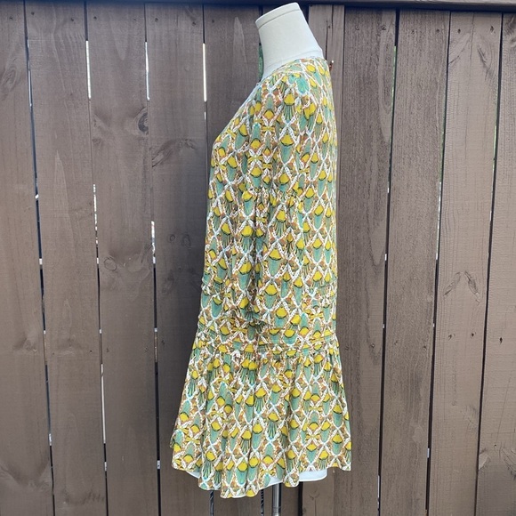 Kobi Halperin Lulu Silk Drop Waist Dress in Ivory Multicolor size XS - Picture 7 of 16